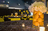 Party event with yellow theme and decor